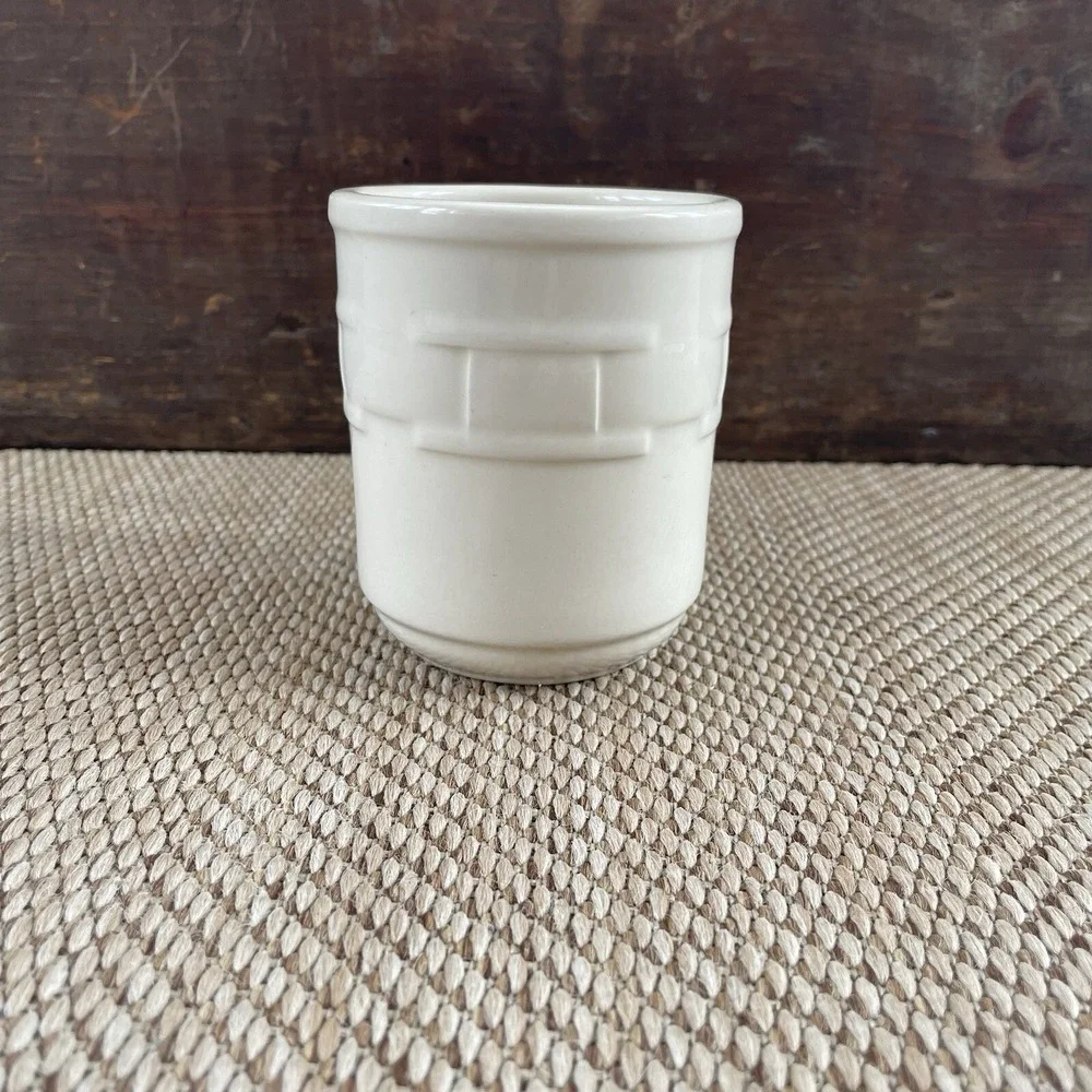 Longaberger Pottery Ivory Woven Traditions Coffee Mug
